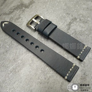 免運 娜娜錶帶18MM 20MM 22MM 23MM 24MM手工製作義大利牛皮油蠟皮 復古味真皮錶帶-細節圖7