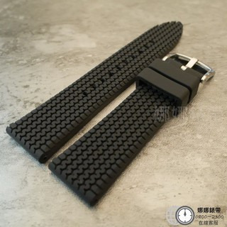 免運 娜娜錶帶20mm 21mm 22mm 24mm 優質橘色黑色黃色柔軟登山潛水運動戶外橡膠矽膠錶帶 通用錶帶-細節圖3