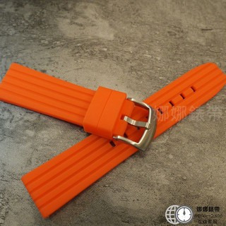 免運 娜娜錶帶20mm 21mm 22mm 24mm 優質橘色黑色黃色柔軟登山潛水運動戶外橡膠矽膠錶帶 通用錶帶-細節圖8