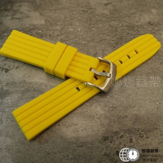 免運 娜娜錶帶20mm 21mm 22mm 24mm 優質橘色黑色黃色柔軟登山潛水運動戶外橡膠矽膠錶帶 通用錶帶-細節圖9