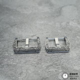 免運 娜娜錶帶瑪雅錶扣 20mm 22mm 24mm 26mm 單錶扣 附工具 刻紋錶扣 紋路錶扣-細節圖2