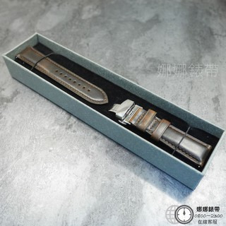 免運 娜娜錶帶快拆快扣 蝴蝶扣 18mm 20mm 22mm 真皮錶帶 牛皮錶帶 通用錶帶 手工錶帶 咖啡色 棕色-細節圖9