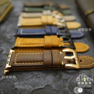 免運 娜娜錶帶現貨速發 瘋馬皮 9代 SE 九代 蘋果錶帶 八代 45mm 41mm 44mm 49mm 真皮錶帶-細節圖6