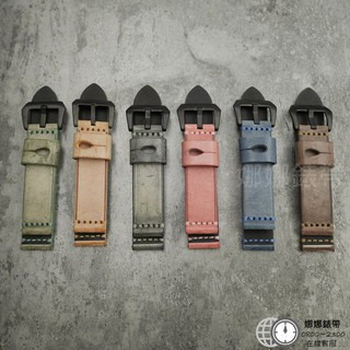 免運 娜娜錶帶英式馬韁皮錶帶 真皮錶帶 手工錶帶 20mm 22mm 24mm 26mm 紅色 黃色 米黃 灰色 咖啡-細節圖2