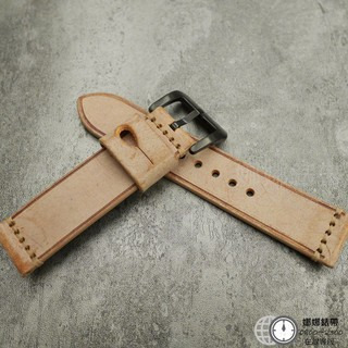 免運 娜娜錶帶英式馬韁皮錶帶 真皮錶帶 手工錶帶 20mm 22mm 24mm 26mm 紅色 黃色 米黃 灰色 咖啡-細節圖5