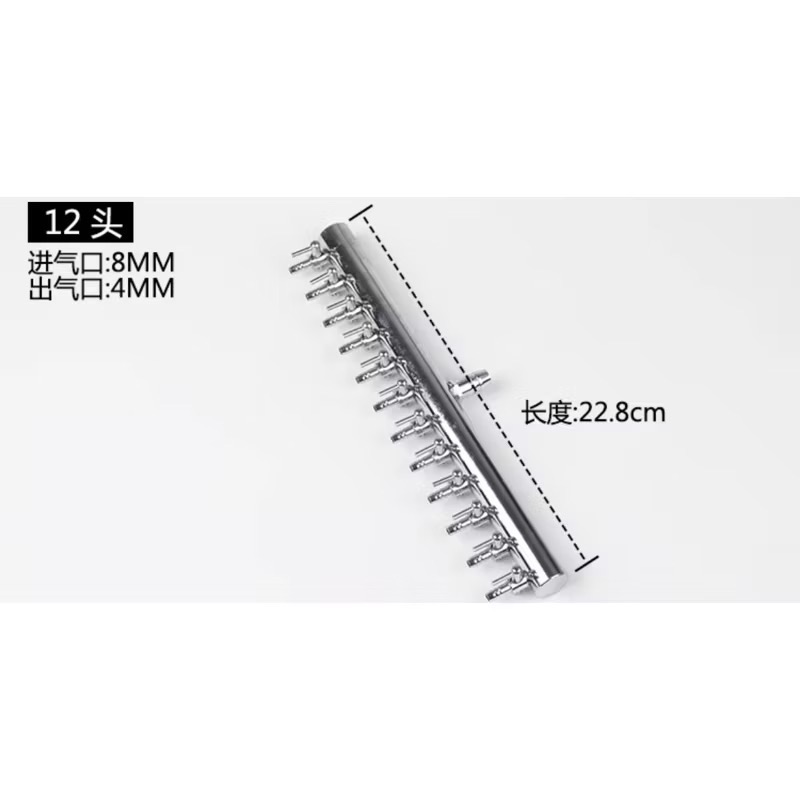 【臥水族】【不鏽鋼空氣調節閥】風量調節打氣機分流閥空氣調節閥打氣機 分氣閥 氧氣 分流閥 分流器調節閥 魚缸配件-規格圖1