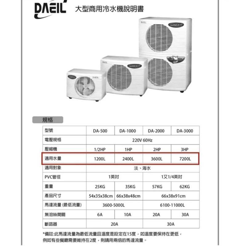 【臥水族】DAEIL大型商用冷水機 冷卻機 冷水機 阿隄卡冷卻機 阿提卡 降溫機 海產店 工程用冷水機-細節圖4