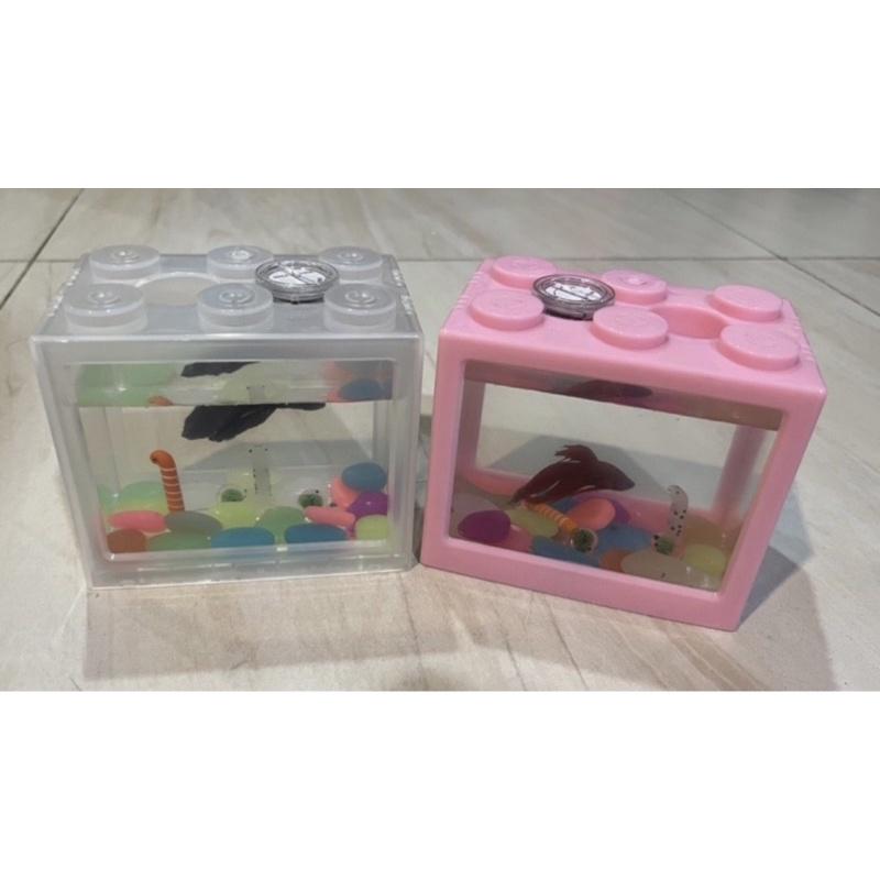 【臥水族】【蝦皮代開發票】【2代正版積木魚缸】積木魚缸 自由堆疊 壓克力缸 懶人魚缸 鬥魚缸 孔雀缸 爬蟲角蛙缸 小魚缸-細節圖2