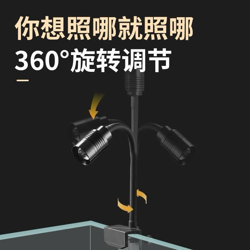 【臥水族】USB 南美燈 變色調光 (R33724豆腐頭）造景燈 氣氛燈 投射燈 南美燈可調光中小型夾燈-細節圖5