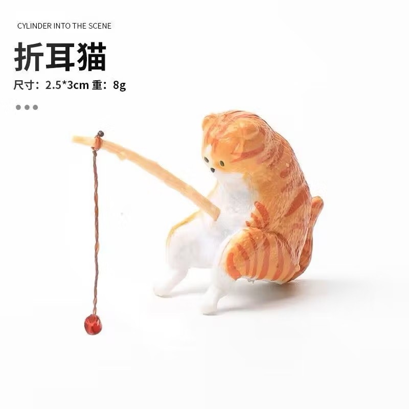 【臥水族】微景觀迷你仿真小船游泳圈釣魚漁船漁缸漂浮造景模型玩具-規格圖1