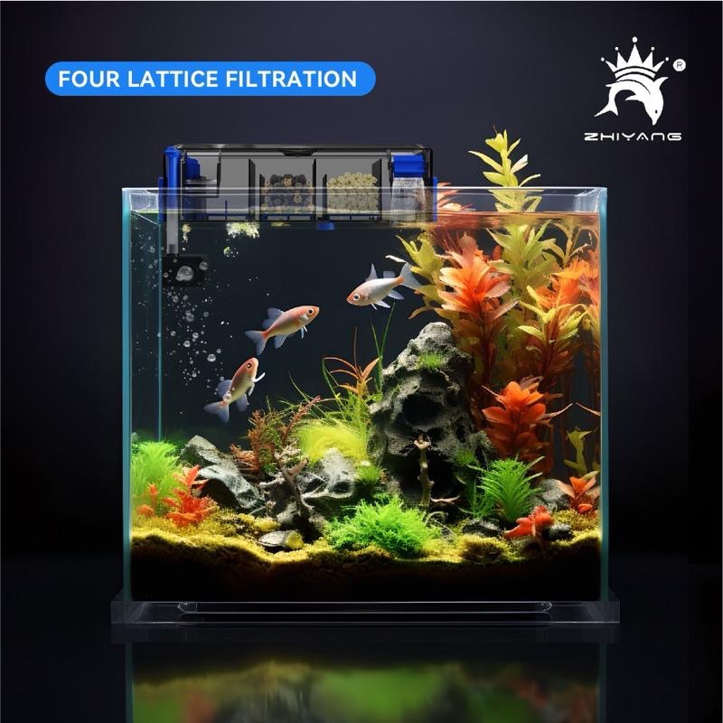 【臥水族】【整組含110V馬達】魚缸多功能上部過濾器 內掛過濾器 外掛過濾器 淨水過濾器 小型缸 瀑布過濾器-細節圖2