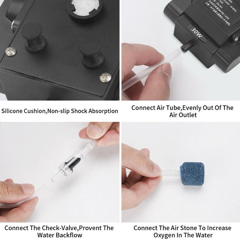 【臥水族】25L/30L大氣量增氧泵  大氣量打氣機  大功率打氣機  魚缸打氣機  魚池打氣機-細節圖2