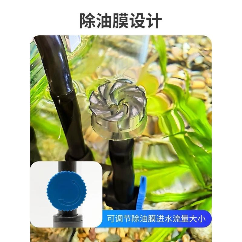 【臥水族】森森110V台灣插座適用 掛式過濾桶 500L/H 除油墨 低水位 圓桶  過濾器 三層過濾 魚缸過濾-細節圖3