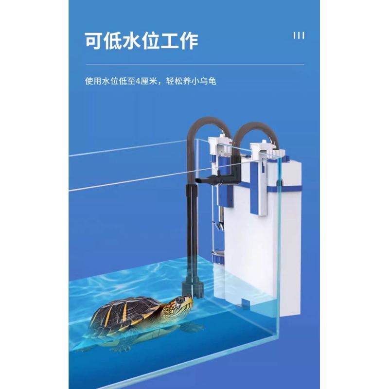 【臥水族】森森110V台灣插座適用 掛式過濾桶 500L/H 除油墨 低水位 圓桶  過濾器 三層過濾 魚缸過濾-細節圖6