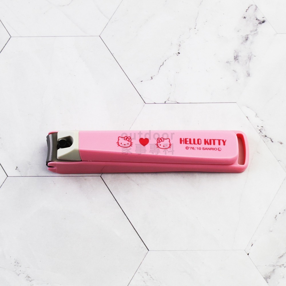 outdoor家事專科 日本製 貝印KAI HELLO KITTY抗菌不銹鋼指甲剪 S/M號 曲刃 KK-2501/02-細節圖4