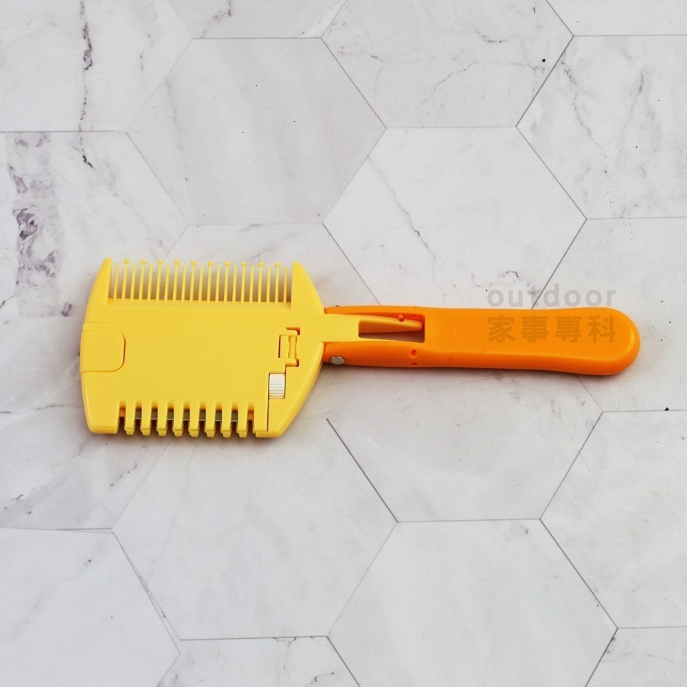 outdoor家事專科 日本製 貝印KAI 抗菌兒童削髮刀 髮梳組 可調節 可換刀片 兒童打薄梳 DIY KQ-3049-細節圖4