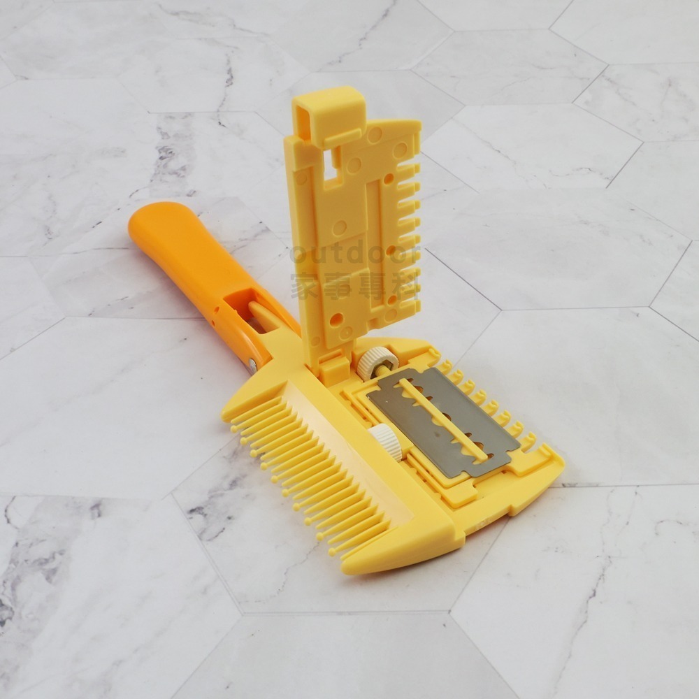 outdoor家事專科 日本製 貝印KAI 抗菌兒童削髮刀 髮梳組 可調節 可換刀片 兒童打薄梳 DIY KQ-3049-細節圖5