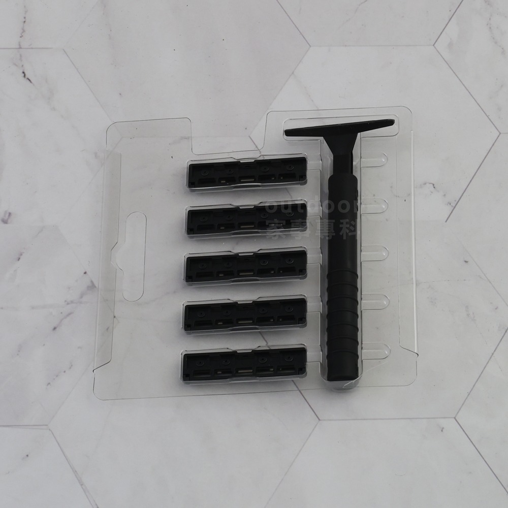 outdoor家事專科 日本製 貝印KAI KⅡ抗菌刮鬍刀 附5入刀片 手動刮鬍刀 T型除毛刀 建議刮鬍刀 K2-5B1-細節圖5