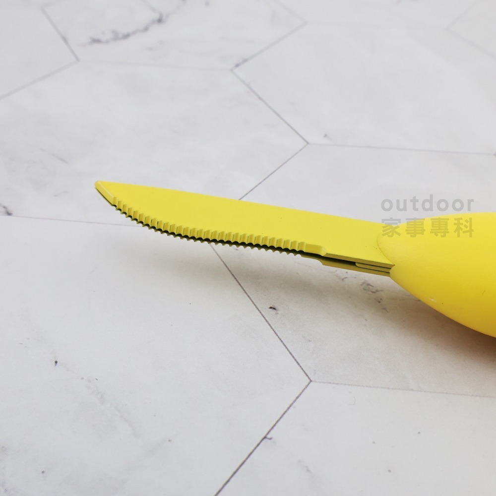 outdoor家事專科 日本貝印KAI 雙刃葡萄柚刀 鋸齒刀 水果刀 柳橙 Broad Beans 黃色 AB-5566-細節圖5