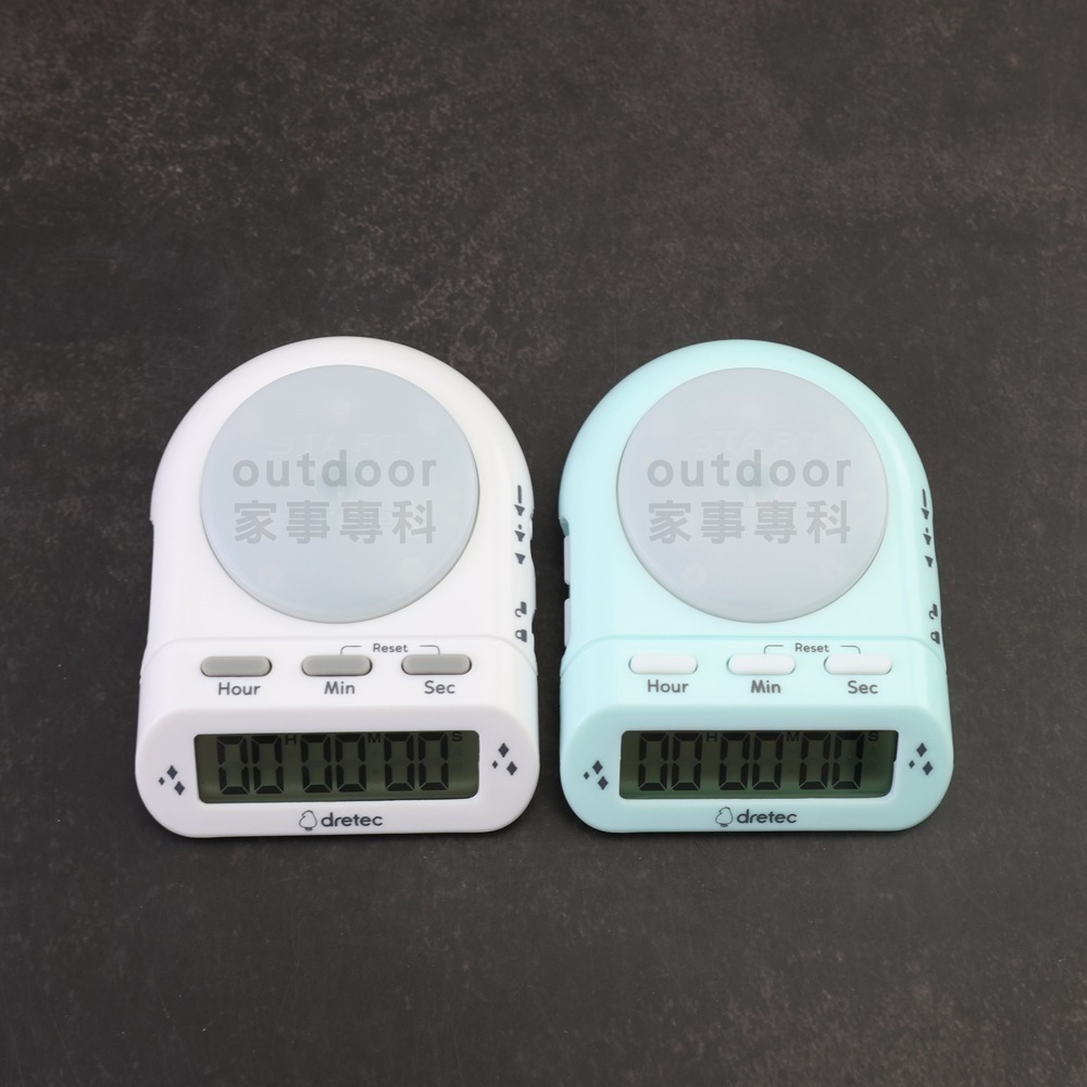 outdoor家事專科 日本dretec 新長時間學習計時器 學習管理 靜音閃燈模式 考試檢定跑步 綠/白T-186-細節圖6