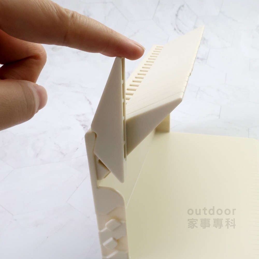 outdoor家事專科 日本 LIHIT LAB. 一本不倒卡扣式固定書架 防傾倒 連結 收納 象牙白 A-3575-0-細節圖5