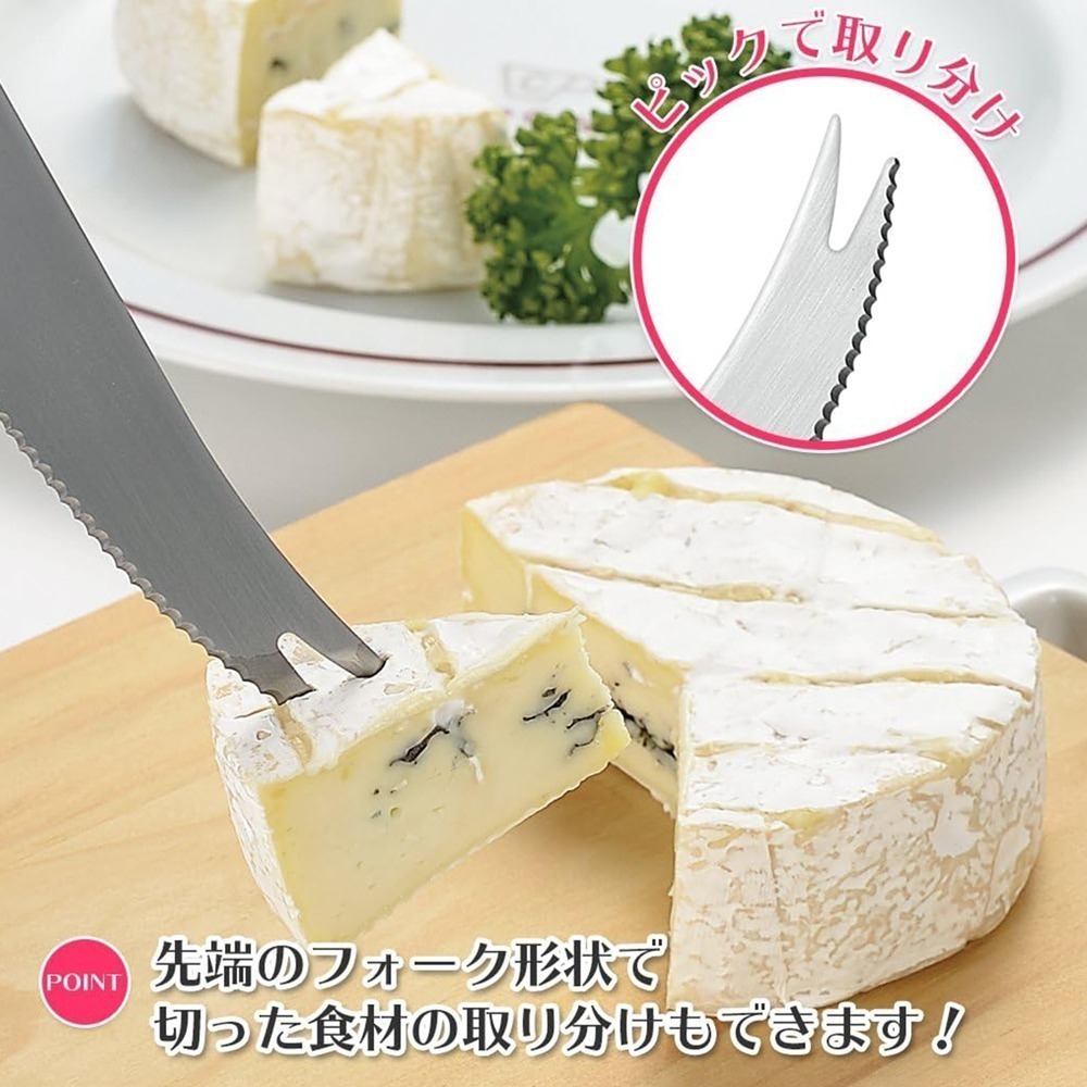 outdoor家事專科 日本製 下村工業 齒型蕃茄起司刀 紅柄 鋸齒刀刃 水果小刀 果物刀 薄切 薄片刀 FV-102-細節圖5