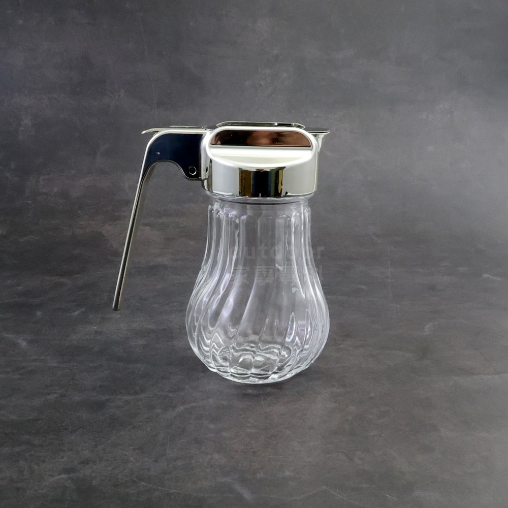 outdoor家事專科 高質感彈蓋式楓糖蜂蜜糖漿玻璃罐220ml 玻璃瓶 蜂蜜瓶 糖漿 楓糖 螺旋紋 吐司 HD-841-細節圖2