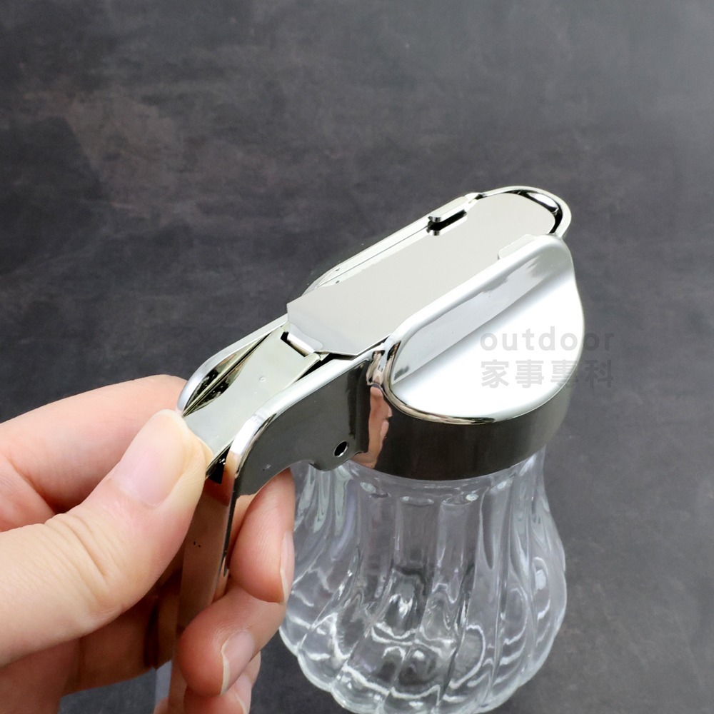 outdoor家事專科 高質感彈蓋式楓糖蜂蜜糖漿玻璃罐220ml 玻璃瓶 蜂蜜瓶 糖漿 楓糖 螺旋紋 吐司 HD-841-細節圖4