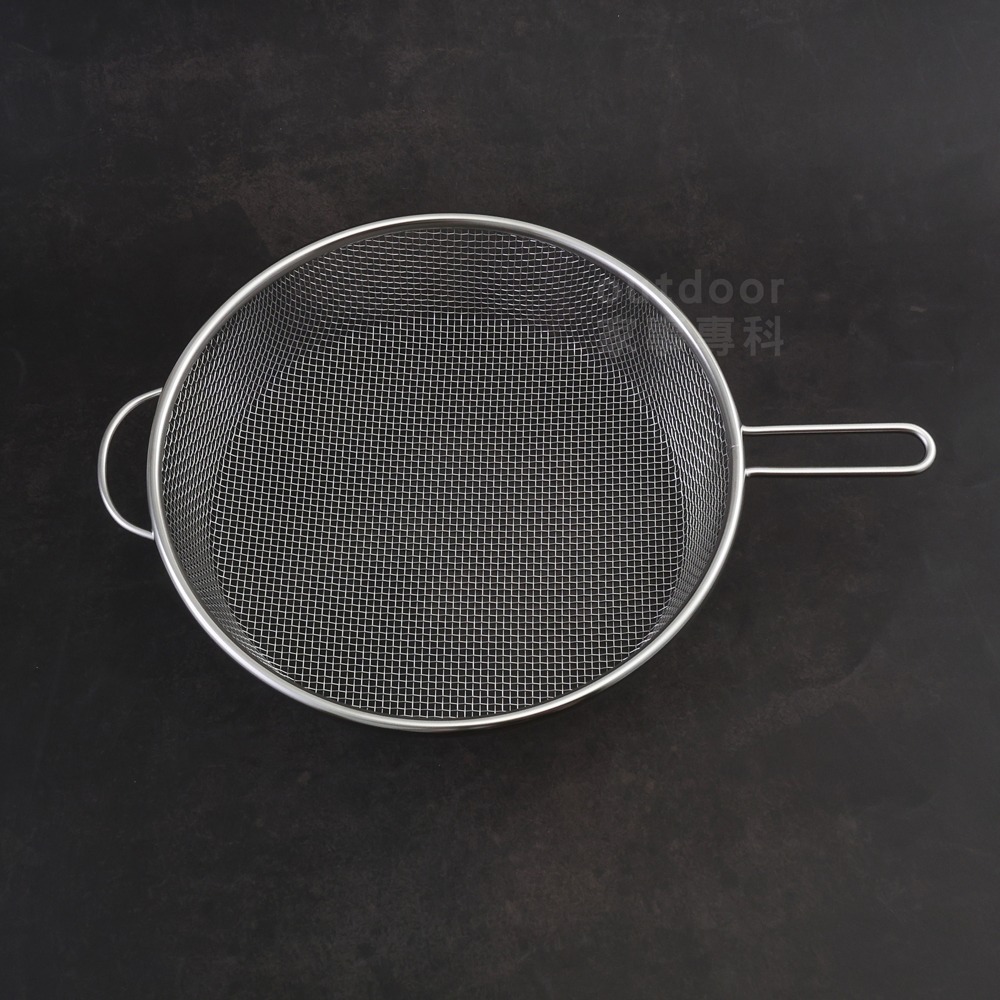outdoor家事專科 日本製 下村企販mamacook 18-8不銹鋼平底鍋煎鍋專用撈網勺 麵條 SHIK-36854-細節圖8