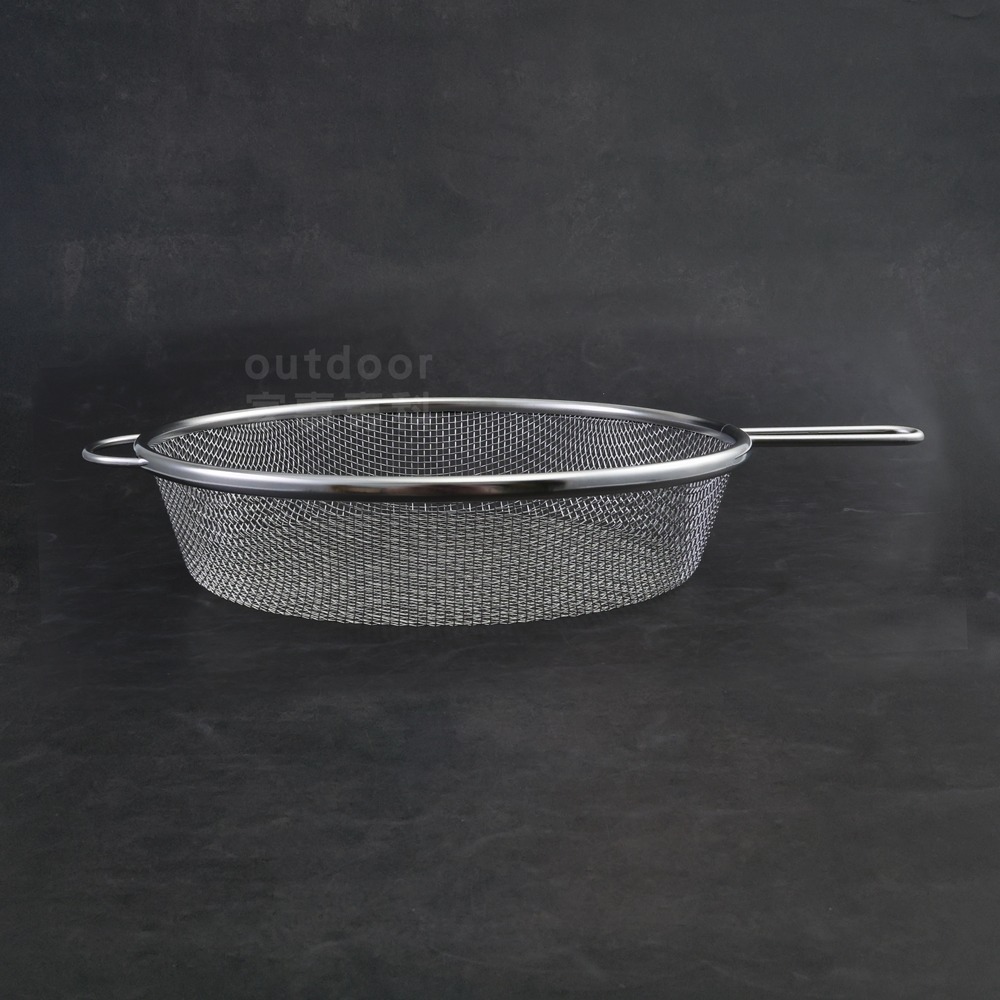 outdoor家事專科 日本製 下村企販mamacook 18-8不銹鋼平底鍋煎鍋專用撈網勺 麵條 SHIK-36854-細節圖9