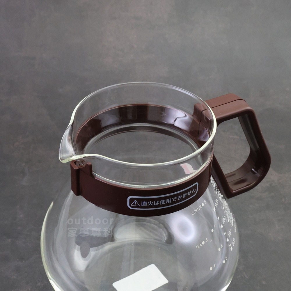 outdoor家事專科 日本製 HARIO 耐熱玻璃壺 1L茶壺 咖啡壺 附濾網上蓋 咖啡色 TCN-100CBR-細節圖4