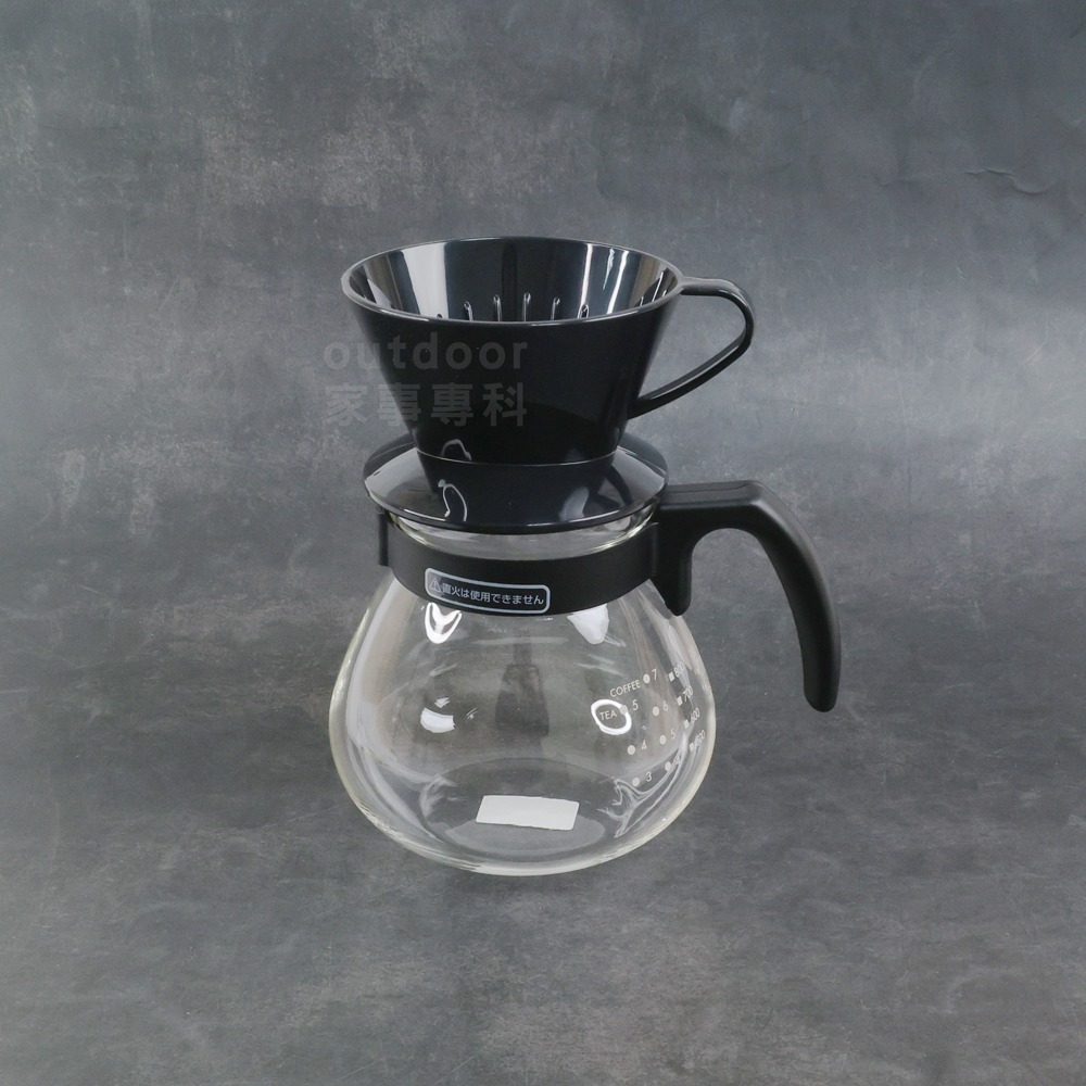 outdoor家事專科 日本製 HARIO 1L 耐熱玻璃咖啡壺 附咖啡濾杯 茶壺 冷水壺 玻璃壺 TCD-100B-細節圖2