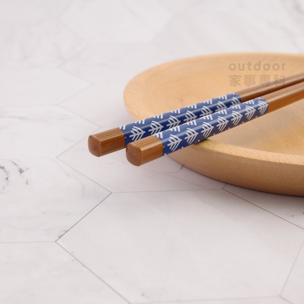 outdoor家事專科 日本製SUNLIFE 22.5cm天然竹筷子 五雙入裝 公筷 環保筷 家庭筷 竹吉祥文/竹個紋-細節圖8