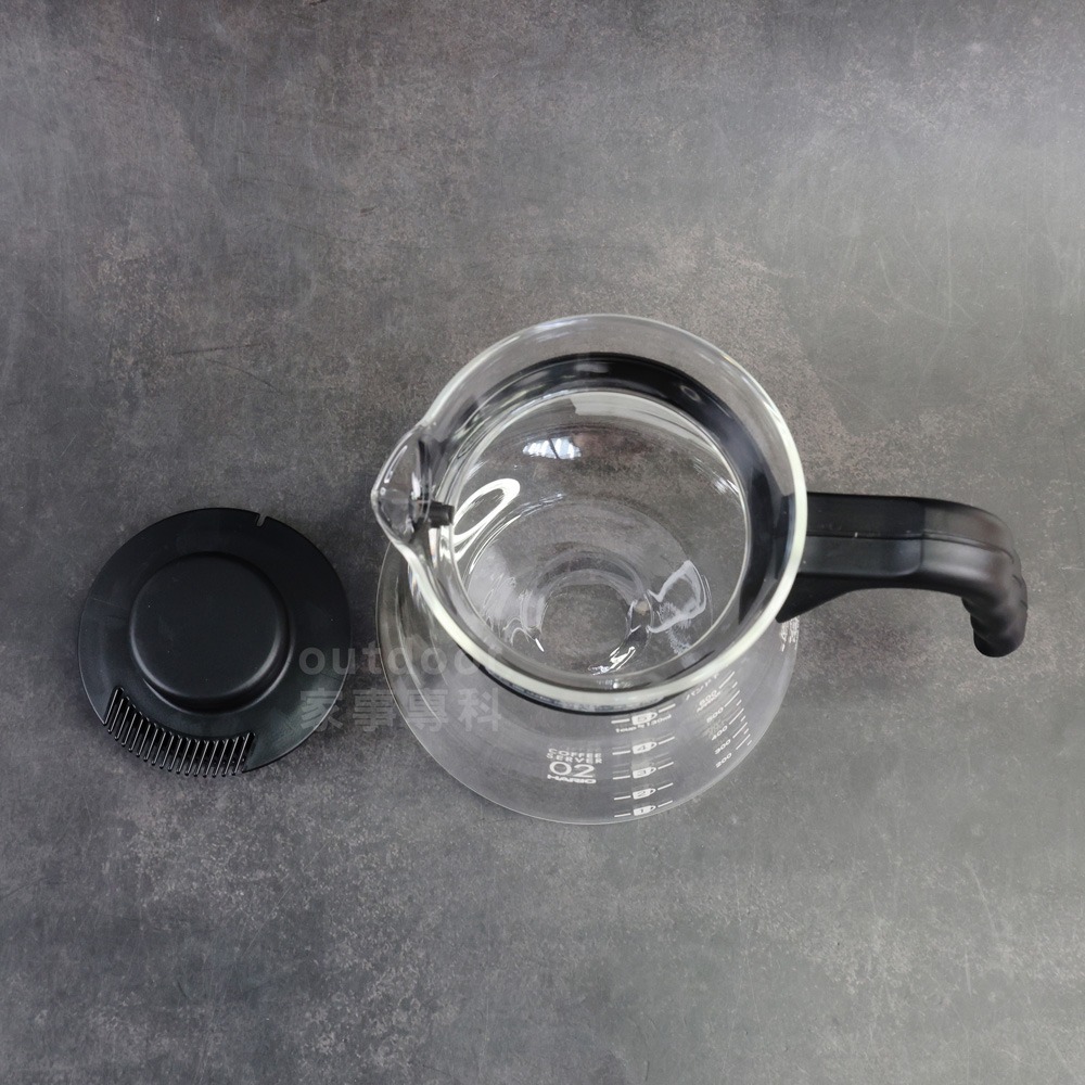 outdoor家事專科 日本製HARIO V60 耐熱玻璃咖啡壺 花茶壺 熱茶 咖啡 450/700/1000ml-細節圖2