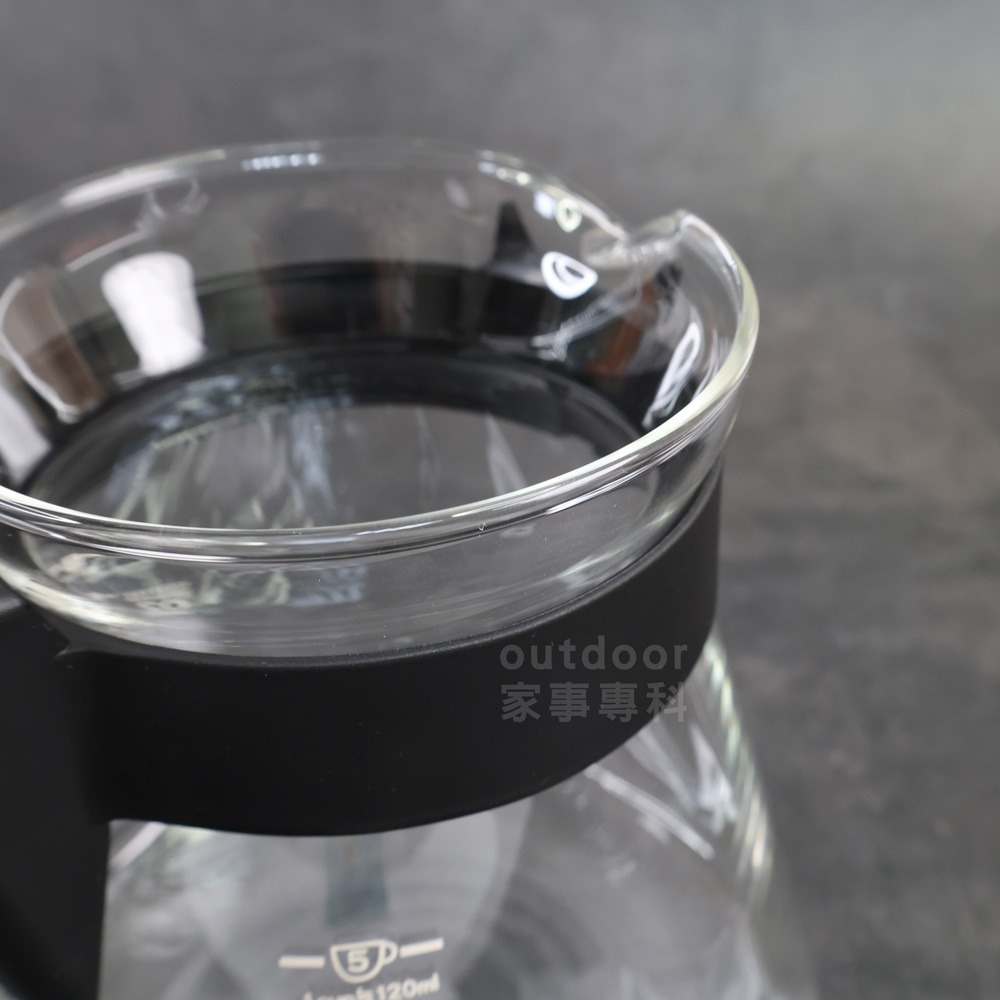 outdoor家事專科 日本製HARIO V60 耐熱玻璃咖啡壺 花茶壺 熱茶 咖啡 450/700/1000ml-細節圖4