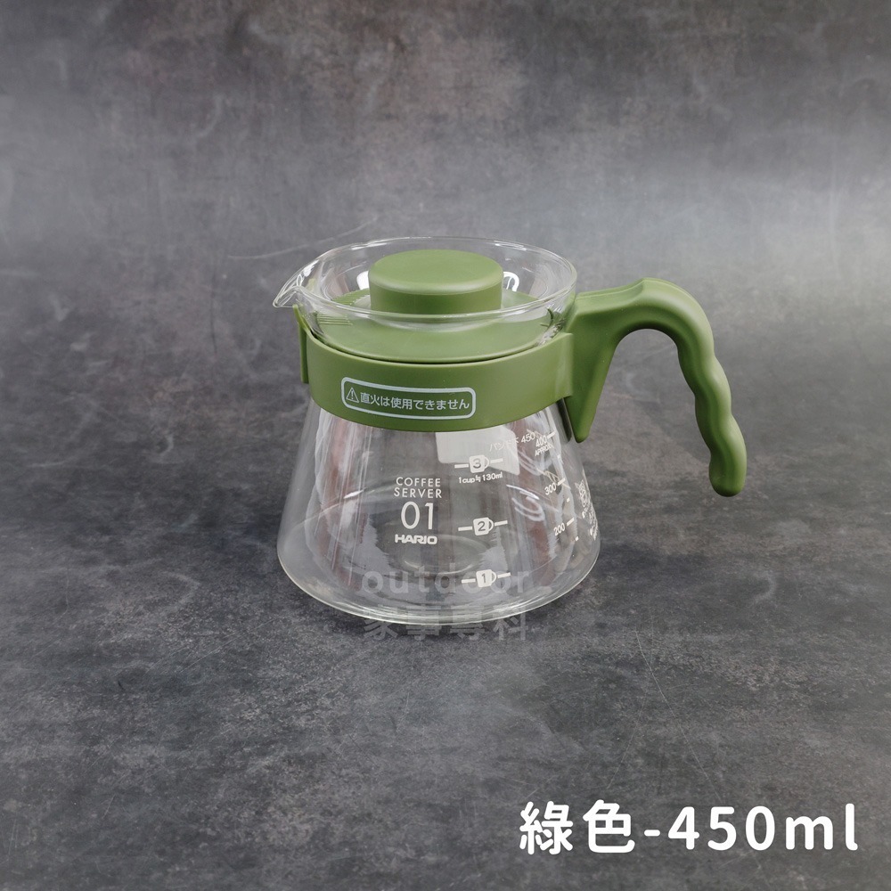 outdoor家事專科 日本製HARIO V60 耐熱玻璃咖啡壺 花茶壺 熱茶 咖啡 450/700/1000ml-規格圖6