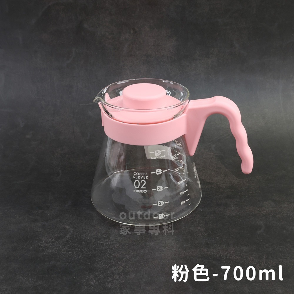 outdoor家事專科 日本製HARIO V60 耐熱玻璃咖啡壺 花茶壺 熱茶 咖啡 450/700/1000ml-規格圖6