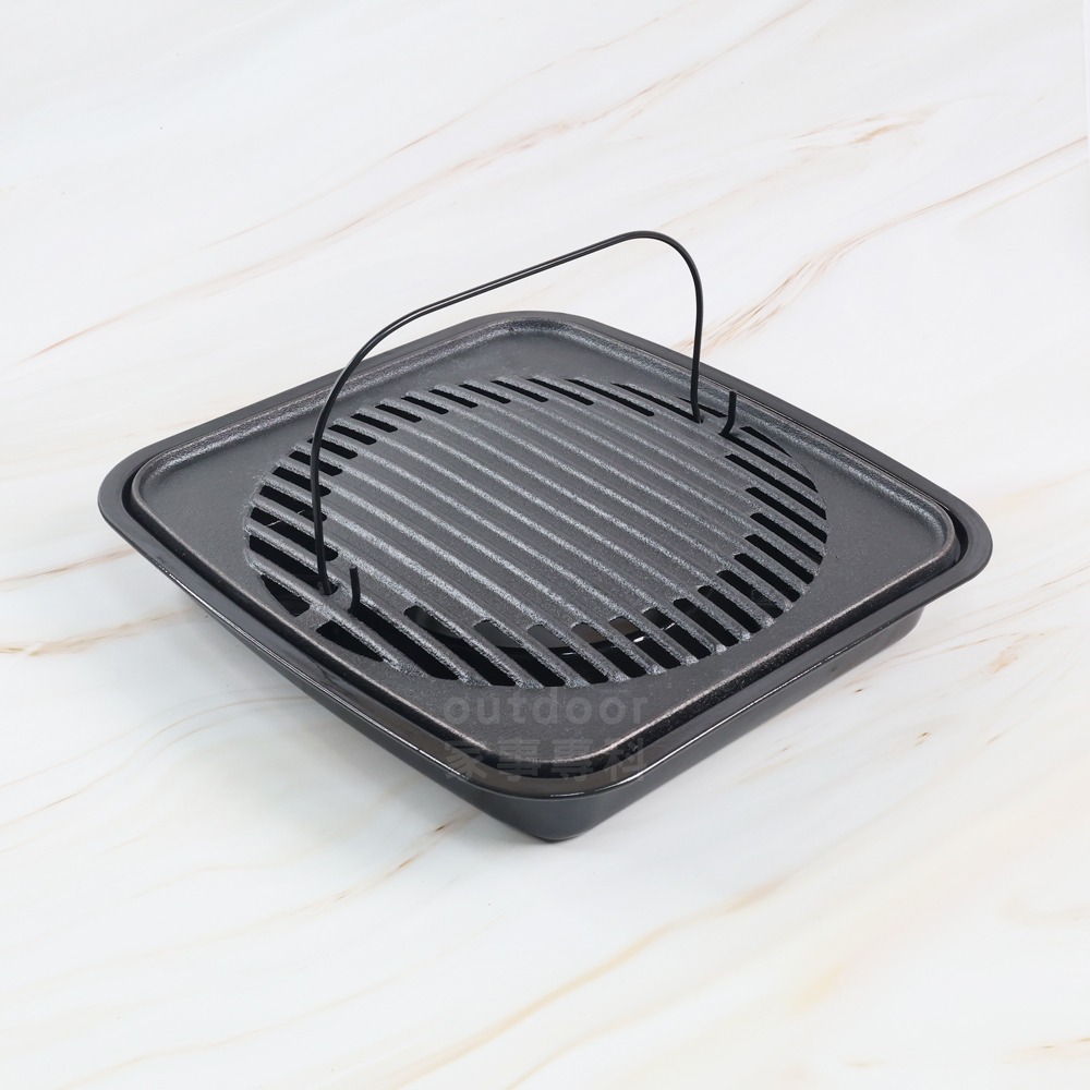 outdoor家事專科 日本岩谷Iwatani 鑄鐵燒烤盤 烤肉盤 BBQ燒烤 鑄鐵烤盤 CB-A-YKG-細節圖8
