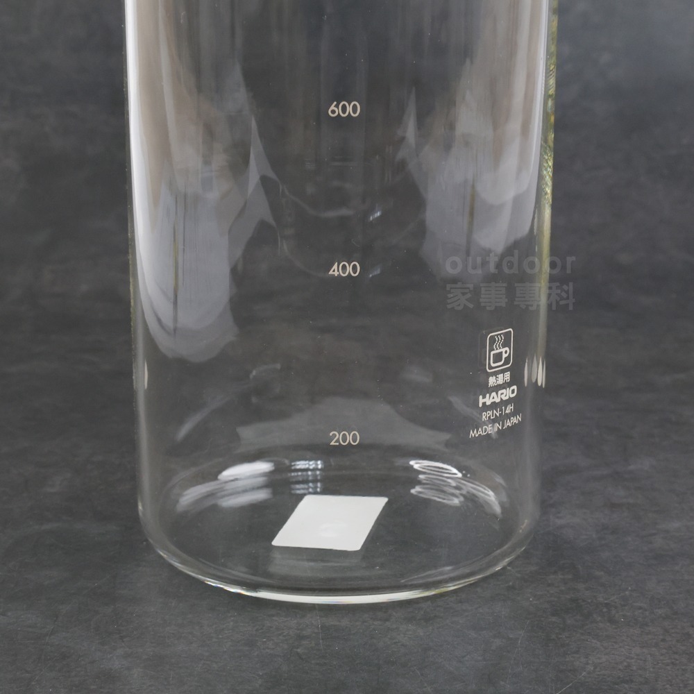 outdoor家事專科 日本製 HARIO 直立式耐熱玻璃冷水壺 附柄玻璃壺 玻璃水壺 1.4L 白蓋/灰蓋-細節圖3