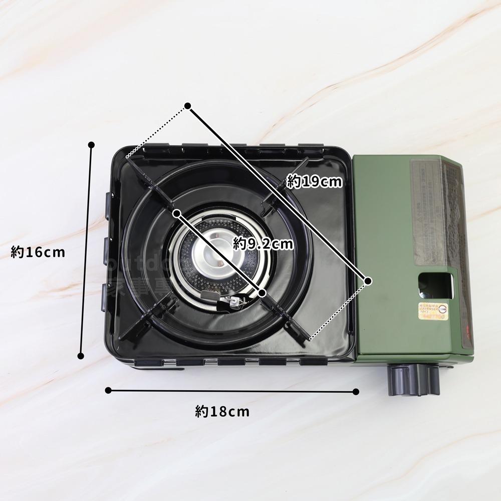 outdoor家事專科 日本製 IWATANI 岩谷2.3kw 迷你黑武士(附殼) 迷你卡式爐 CB-ODX-JR-BK-細節圖2