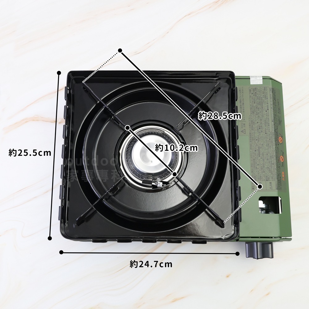outdoor家事專科 日本製IWATANI 岩谷 3.3kw 黑武士(附殼) 防風爐 亮面黑CB-ODX-1-BK-細節圖2