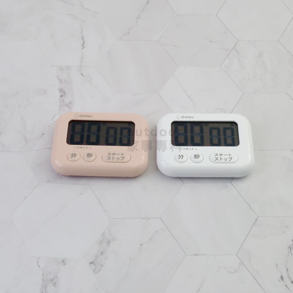 outdoor家事專科 日本dretec 大音量大螢幕計時器 90分貝 正倒數 白/粉 T-636DWTKO/DPKKO-細節圖4