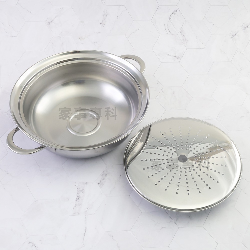 outdoor家事專科 日本製 和平FREIZ 彩食庵 23cm 不銹鋼蒸煮兩用湯鍋 附蒸盤 蒸鍋-細節圖5