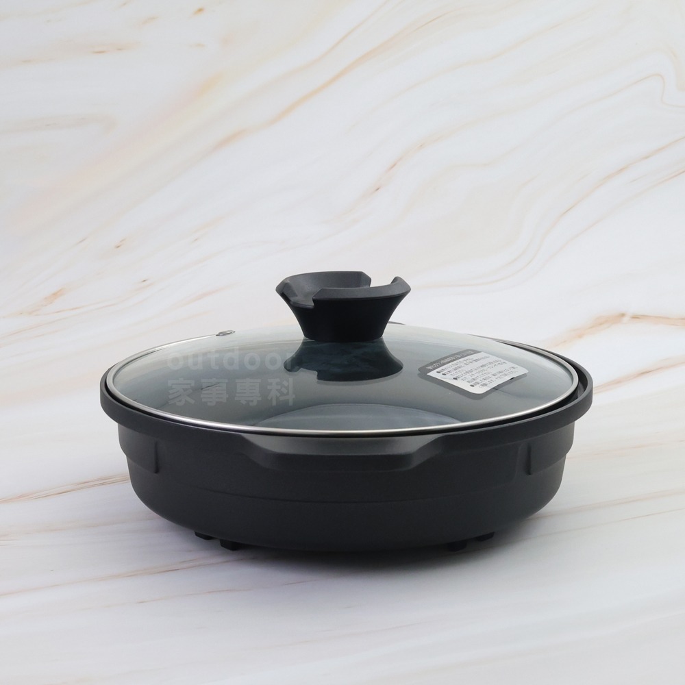 outdoor家事專科 日本岩谷Iwatani 多功能料理不沾壽喜鍋 附玻璃蓋 21cm 雙耳鍋 CB-A-MPJ-細節圖7