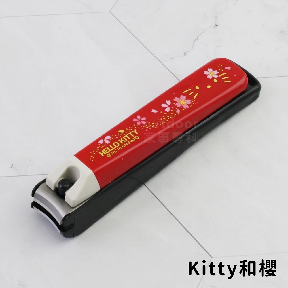 outdoor家事專科 日本製 貝印KAI HELLO KITTY抗菌不銹鋼指甲剪 M曲刃 附銼刀 指甲修剪-規格圖8
