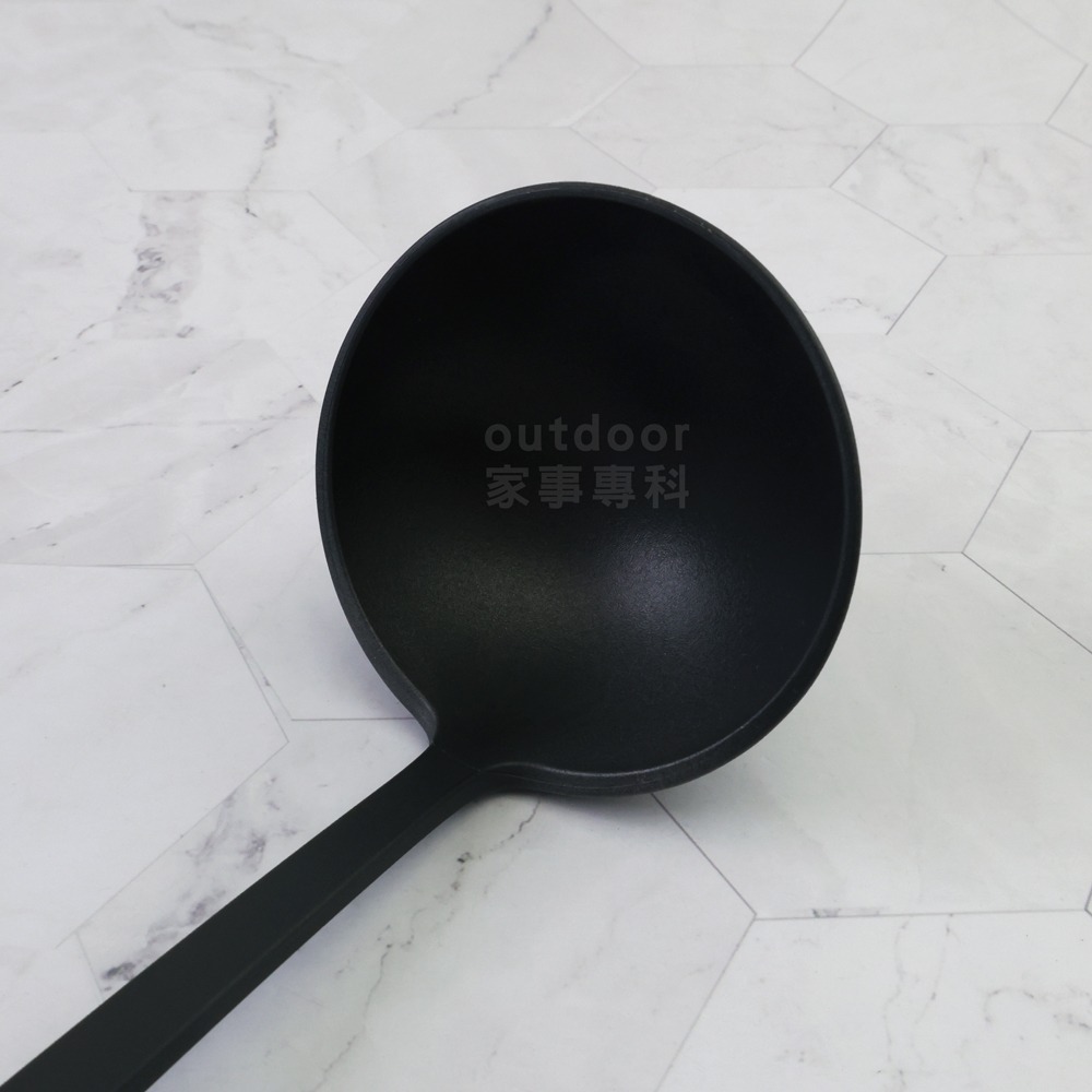 outdoor家事專科 日本製h-concept +d超輕量自立式耐熱湯杓 長柄湯勺附底座D-501-BK/WH 黑/白-細節圖11