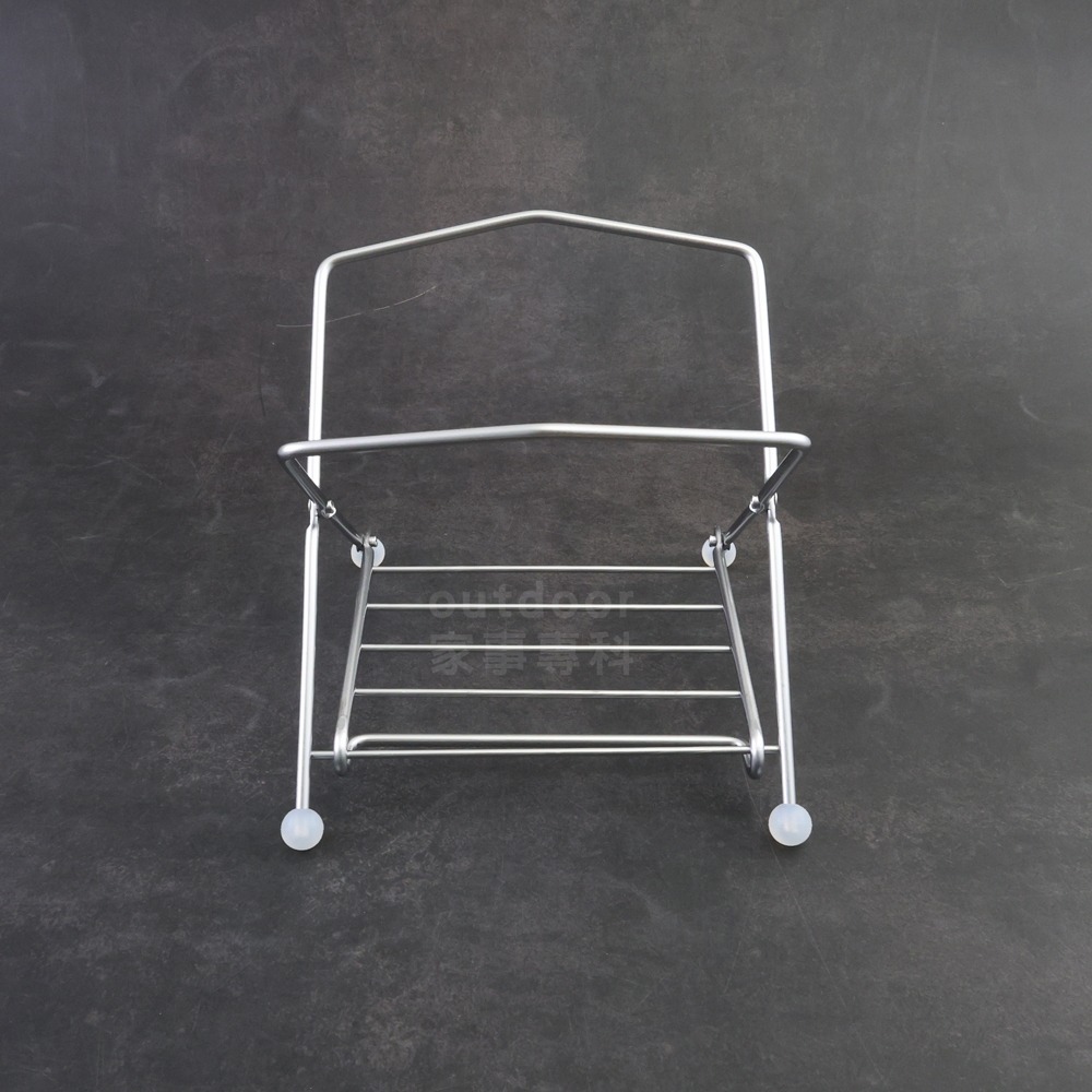 outdoor家事專科 日本製 AUX 折疊式不銹鋼垃圾架 垃圾袋掛架 摺疊掛架 廚餘垃圾 食物包裝 AUC-1406-細節圖4