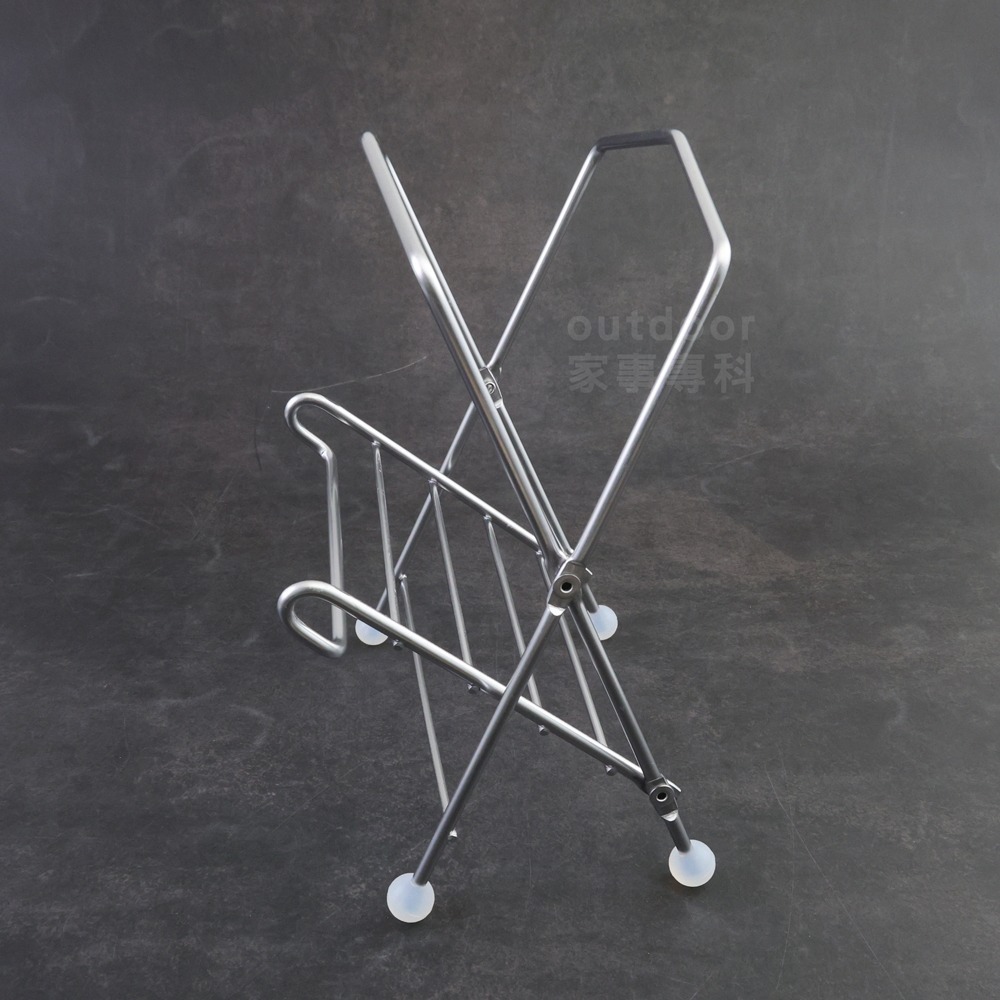 outdoor家事專科 日本製 AUX 折疊式不銹鋼垃圾架 垃圾袋掛架 摺疊掛架 廚餘垃圾 食物包裝 AUC-1406-細節圖7