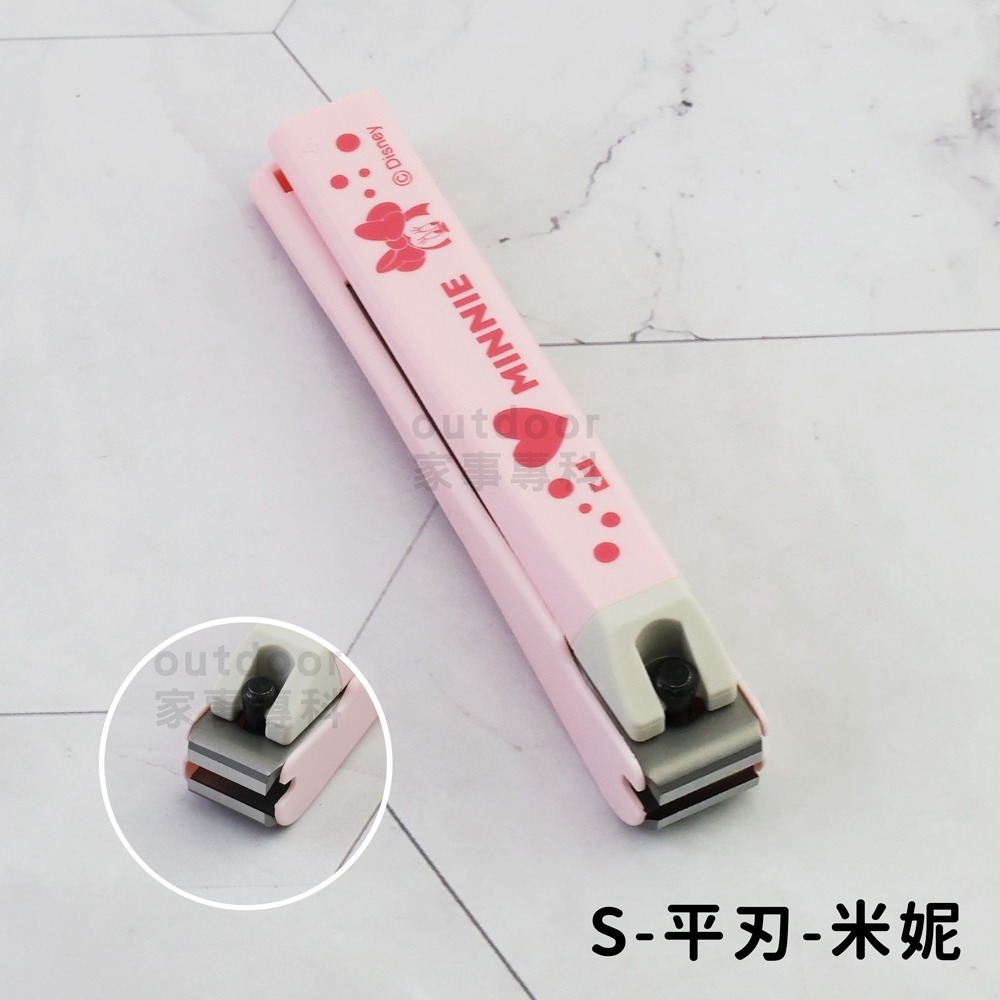 outdoor家事專科 日本製 貝印KAI 米奇米妮不銹鋼指甲剪 S號平刃/M號曲刃 附銼刀-規格圖9