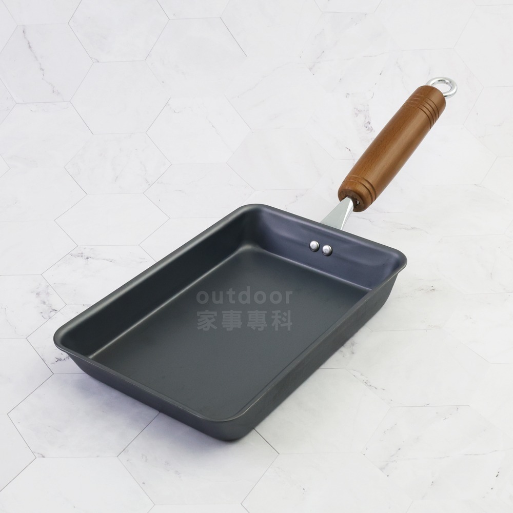 outdoor家事專科 日本製 Pearl Life 窒化鐵玉子燒鍋 鐵鍋 12×19cm 煎蛋鍋 IH爐可用-細節圖2
